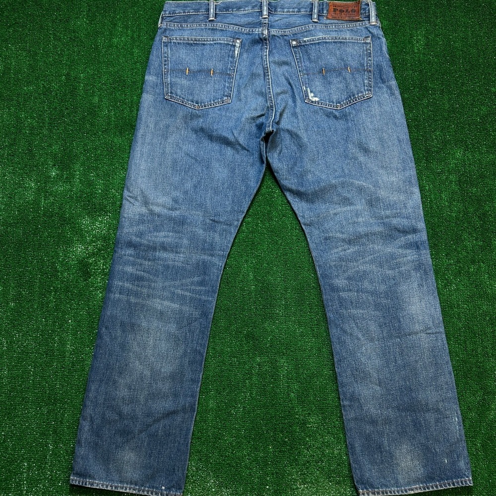 Classic Fit 867 Polo Ralph Lauren Faded Denim Jeans Blue 38x32 - Picture 3 of 11